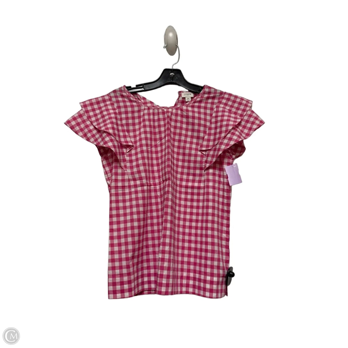 Top Short Sleeve By J. Crew In Checkered Pattern, Size: Xs