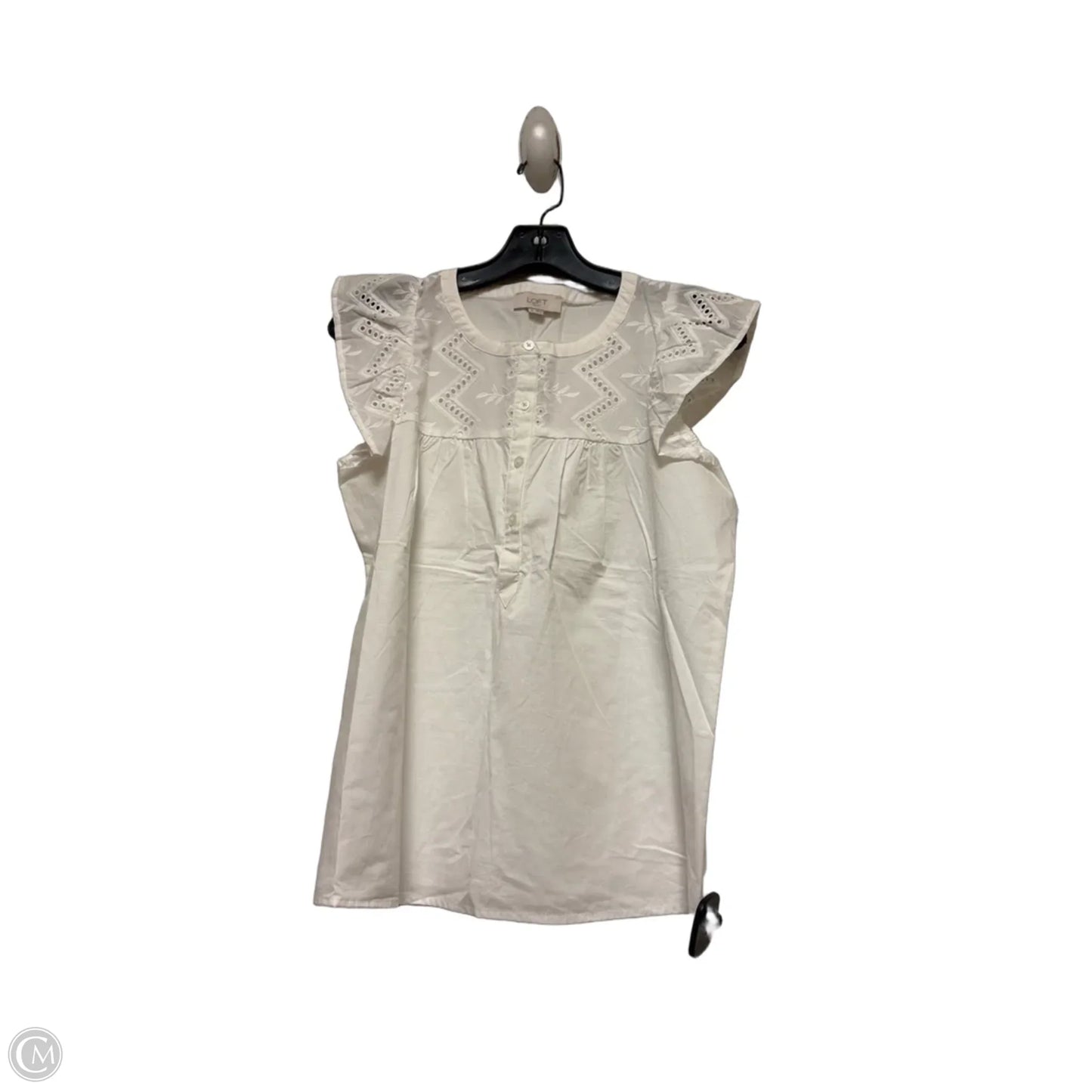 Top Short Sleeve By Loft In White, Size: Xs