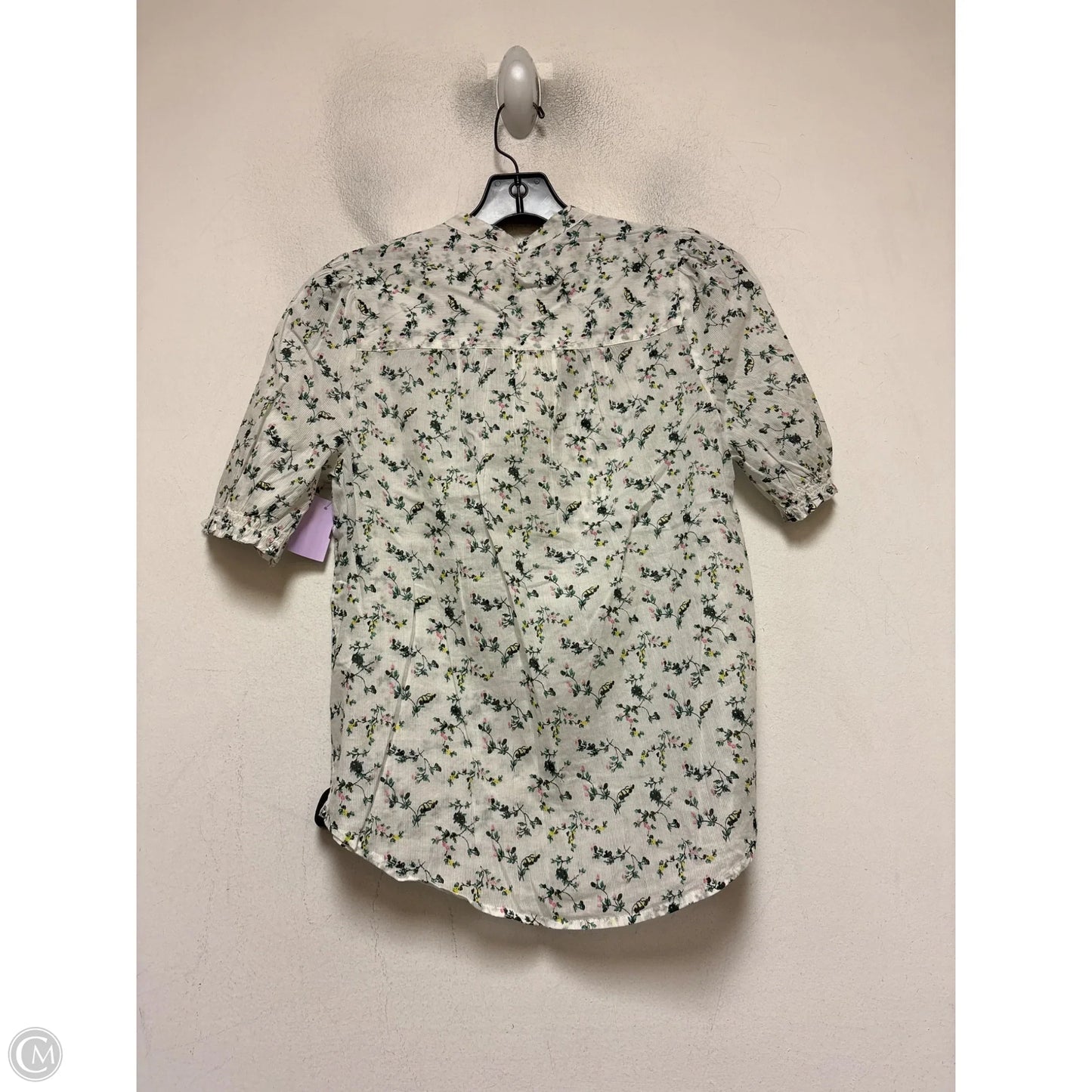 Top Short Sleeve By Lucky Brand In Floral Print, Size: Xs