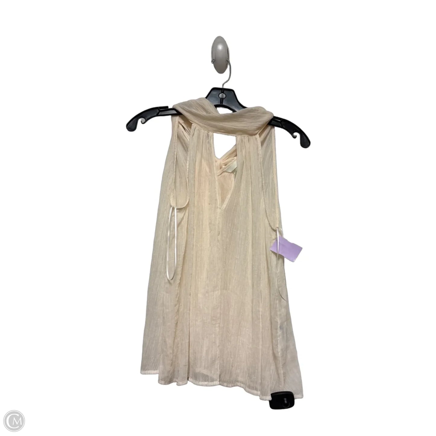 Top Sleeveless By H&m In Cream, Size: Xs