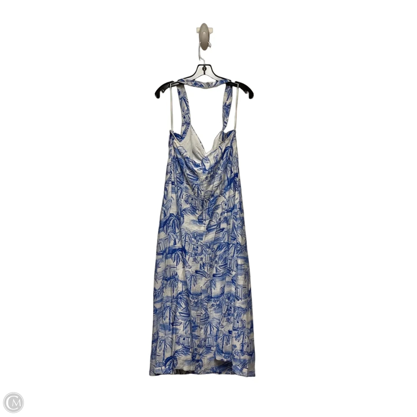 Dress Casual Midi By Fashion Nova In Blue & White, Size: Xl