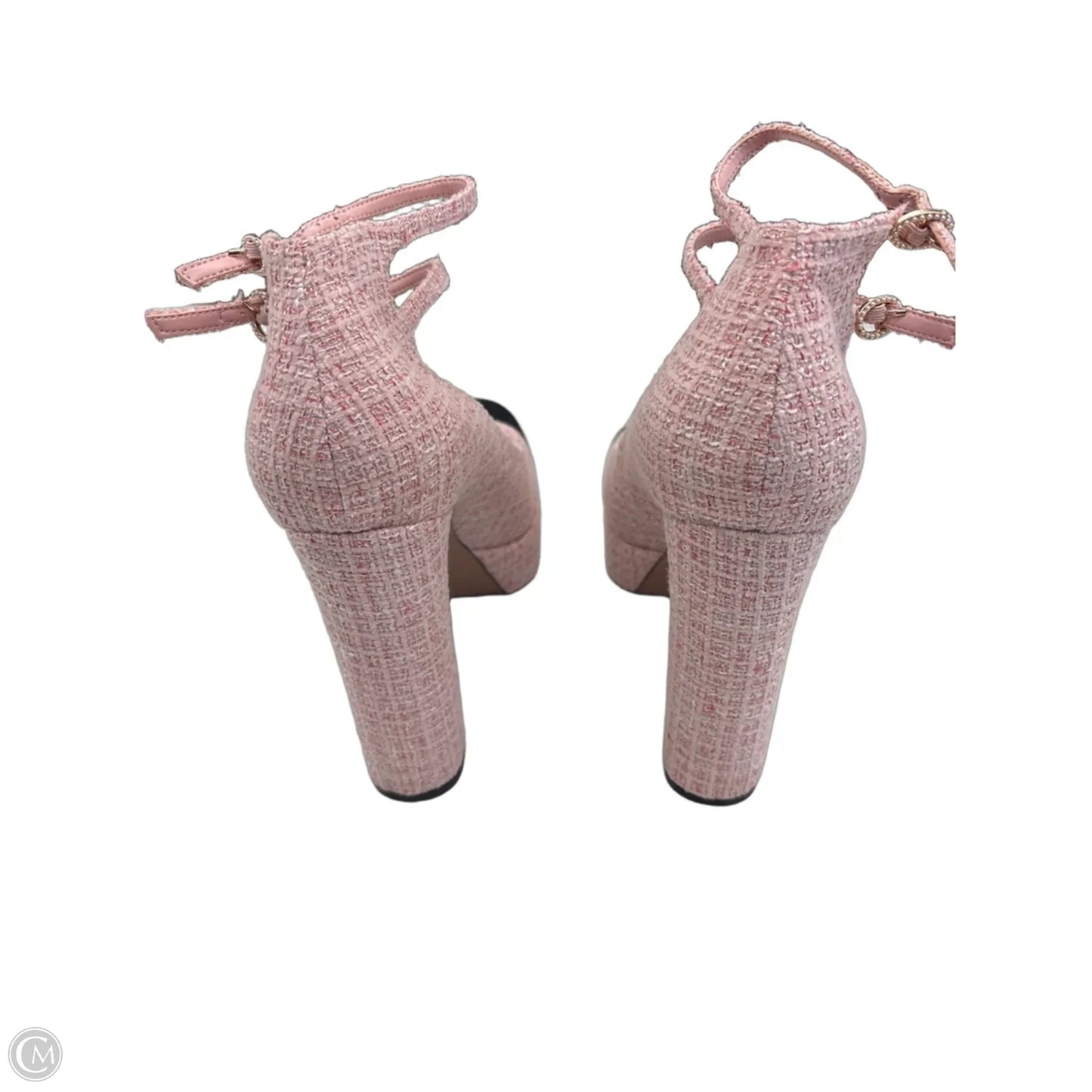 Shoes Heels Block By Steve Madden In Black & Pink, Size: 11