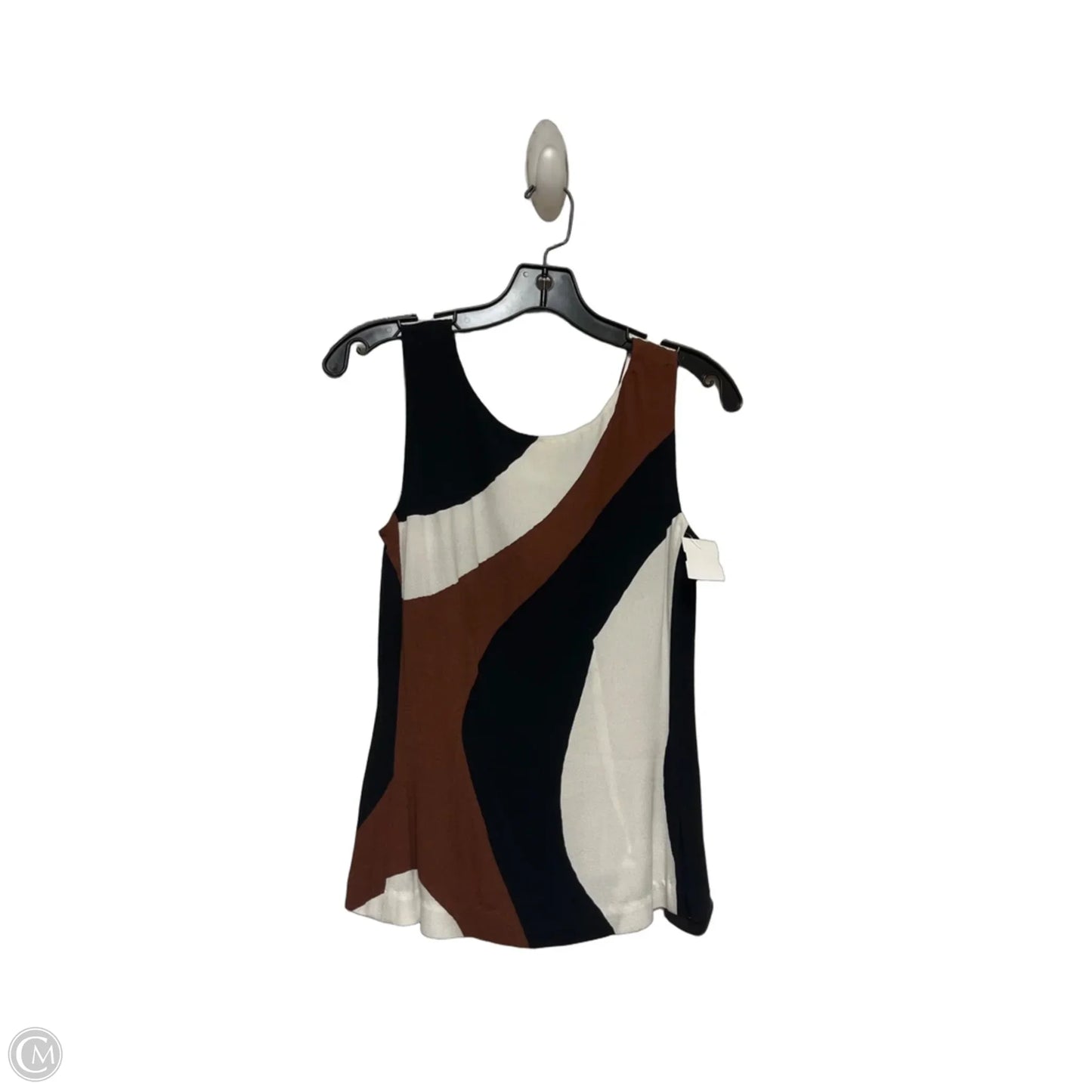 Top Sleeveless Designer By Kate Spade In Black & Brown, Size: S