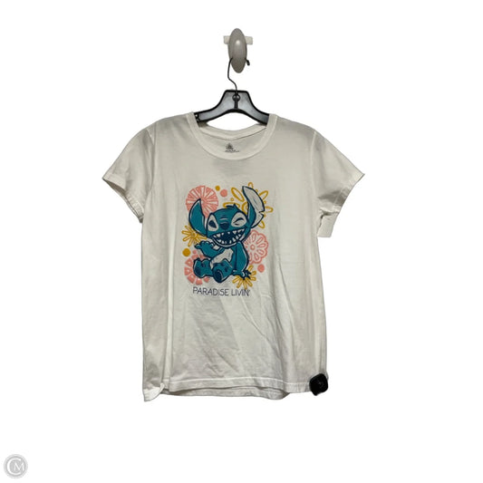 Top Short Sleeve By Disney Store In White, Size: M
