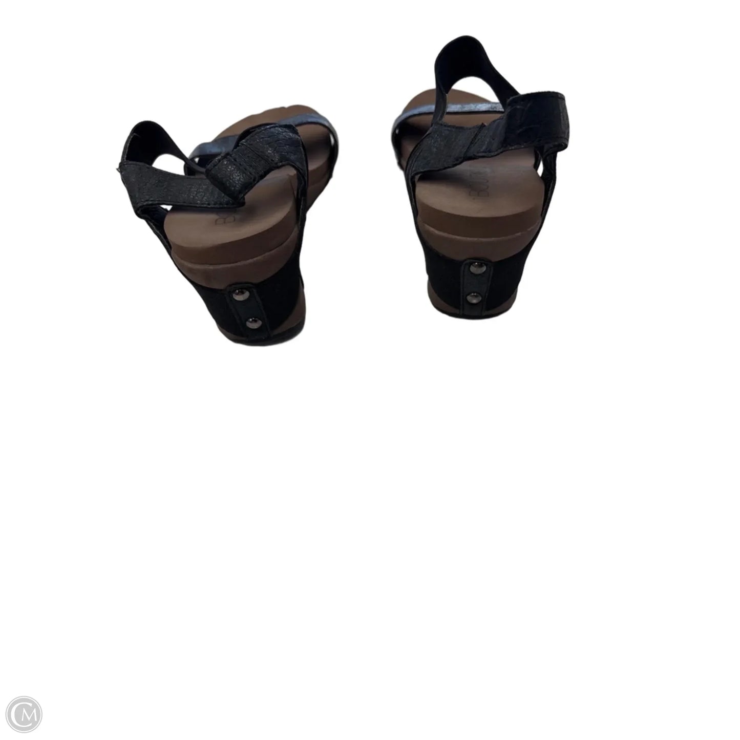 Sandals Heels Wedge By Corkys In Black, Size: 8