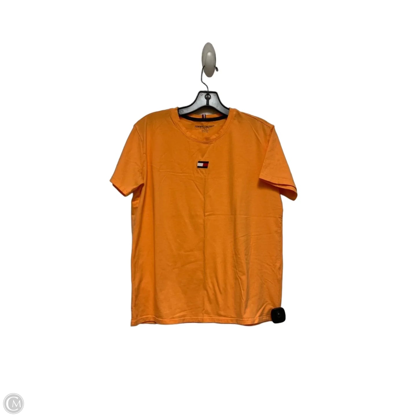 Athletic Top Short Sleeve By Tommy Hilfiger In Orange, Size: S