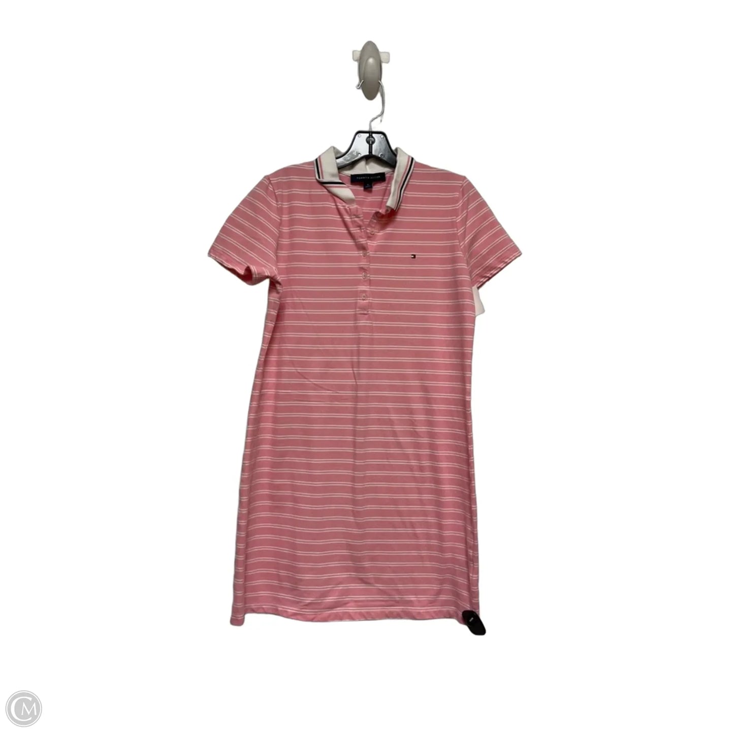 Dress Casual Short By Tommy Hilfiger In Pink & White, Size: M