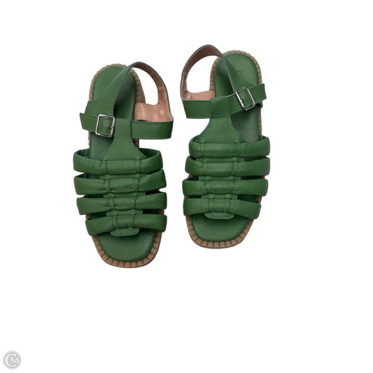 Sandals Heels Block By Clothes Mentor In Green, Size: 9