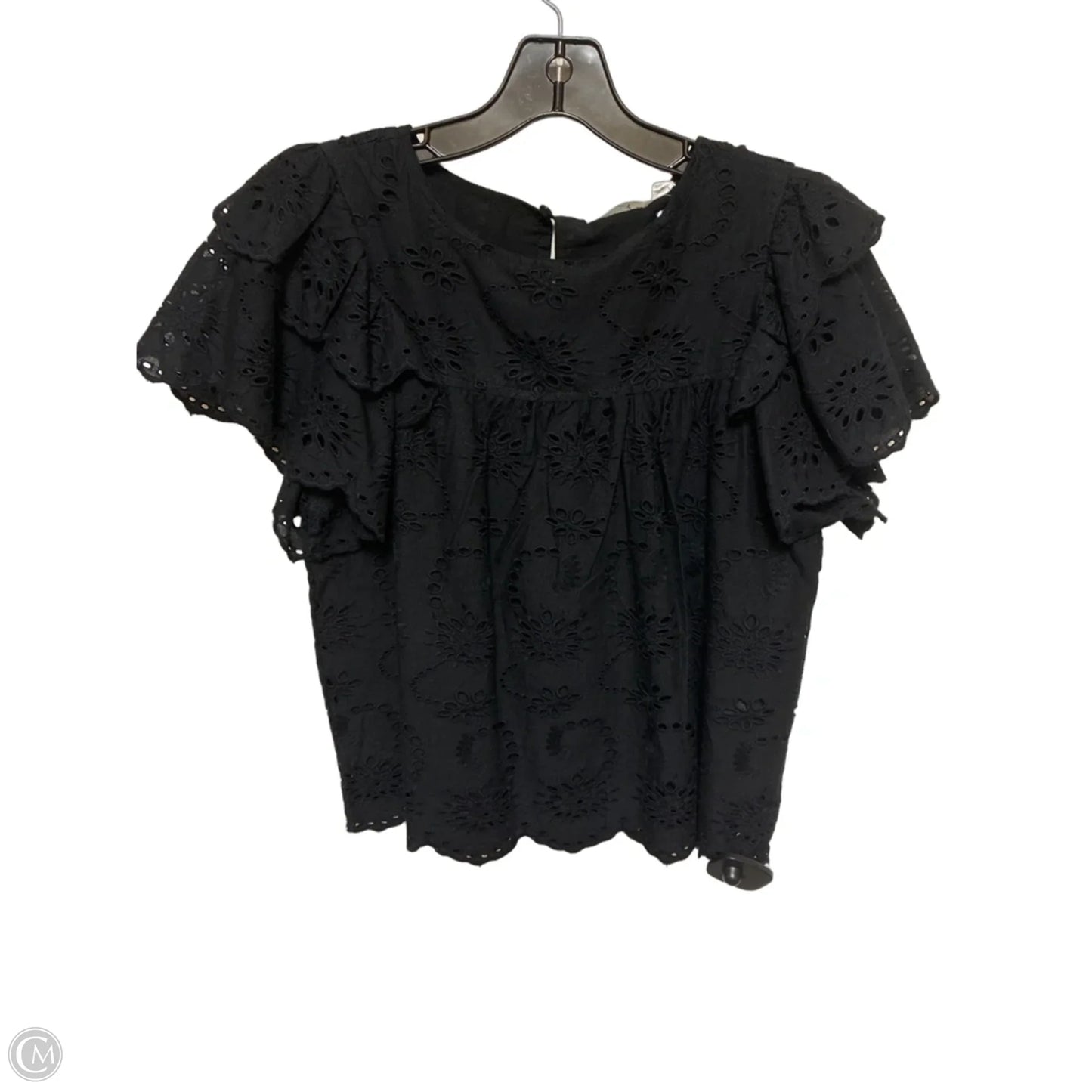 Top Short Sleeve By Chelsea And Theodore In Black, Size: S
