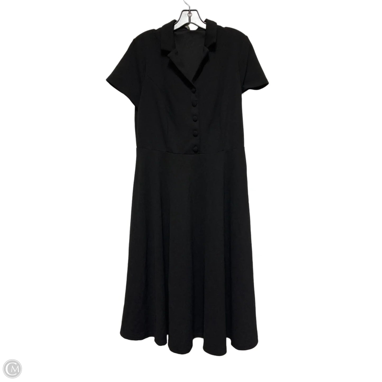 Dress Casual Midi By Clothes Mentor In Black, Size: Xl