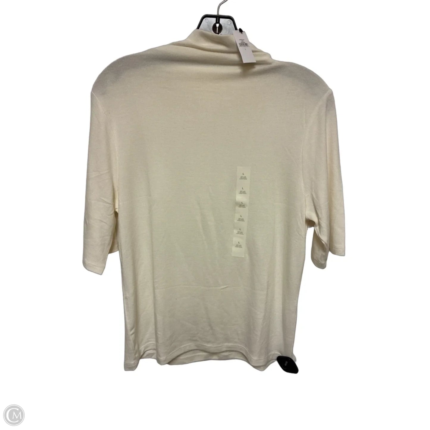 Top Short Sleeve By Banana Republic In Cream, Size: L