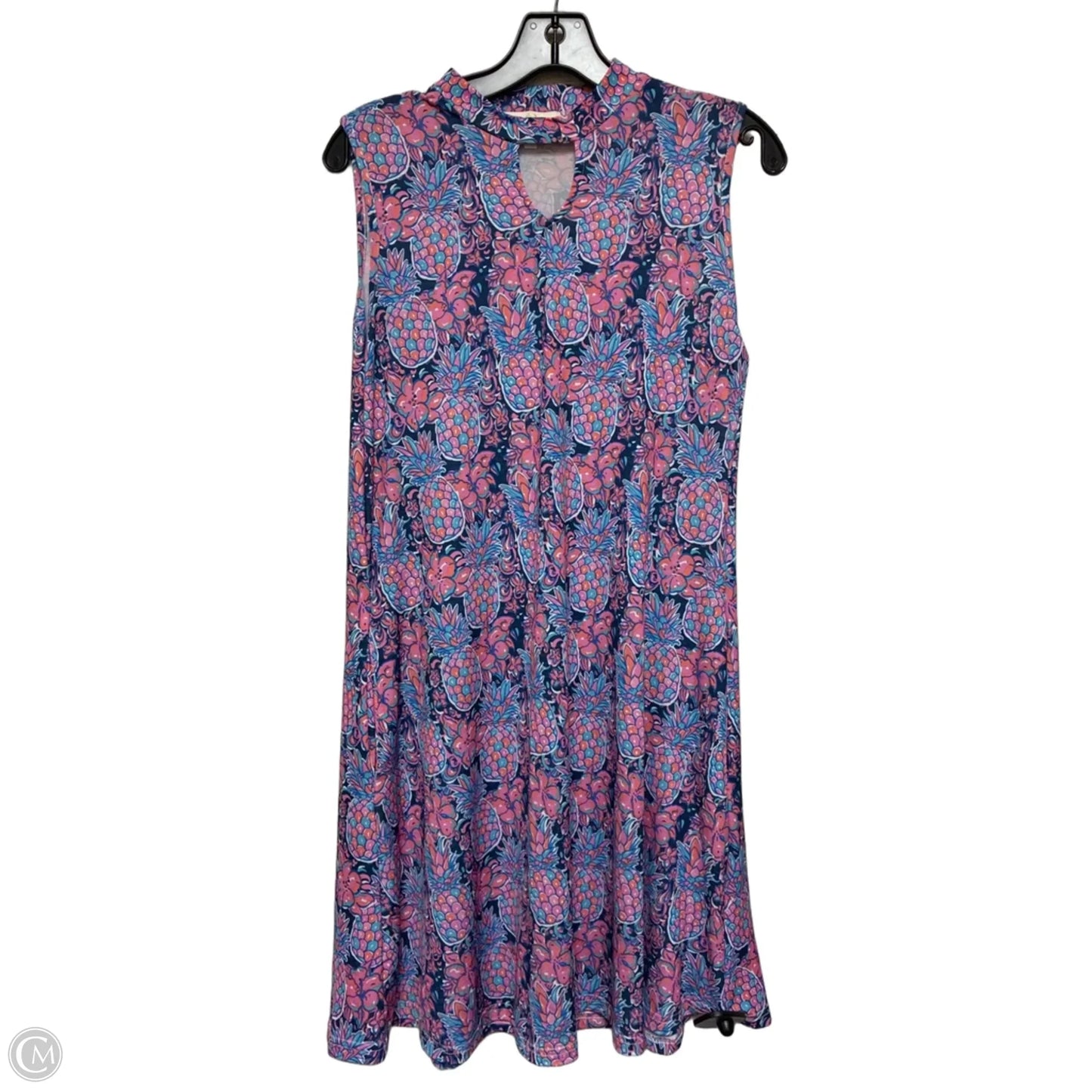 Dress Casual Short By Simply Southern In Blue & Pink, Size: S