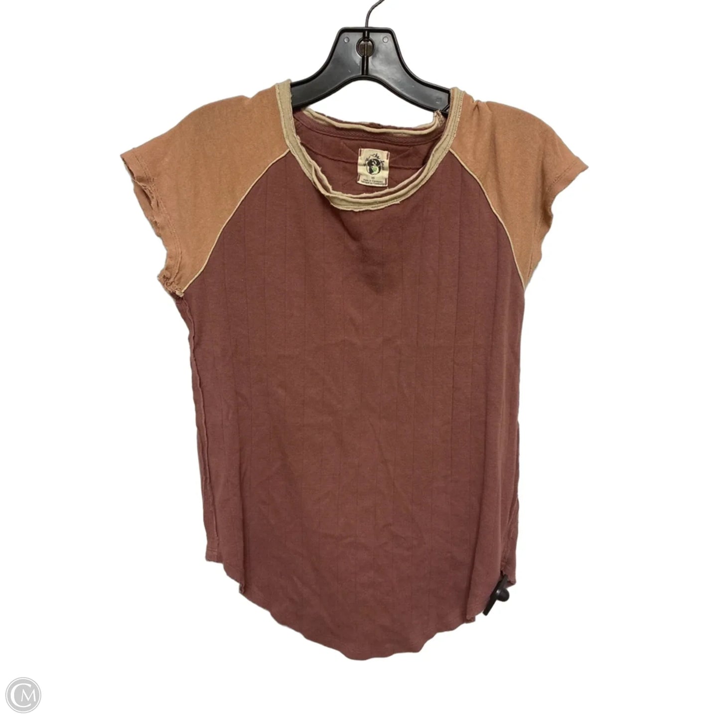 Top Short Sleeve By We The Free In Red & Tan, Size: Xs