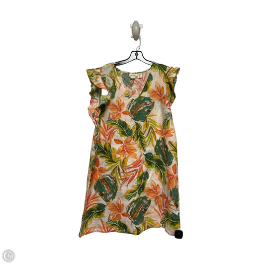 Dress Casual Short By Nicole Miller In Tropical Print, Size: Xl