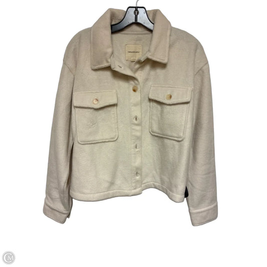 Jacket Faux Fur & Sherpa By Thread And Supply In Tan, Size: M