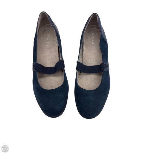 Shoes Heels Wedge By Vionic In Blue, Size: 9