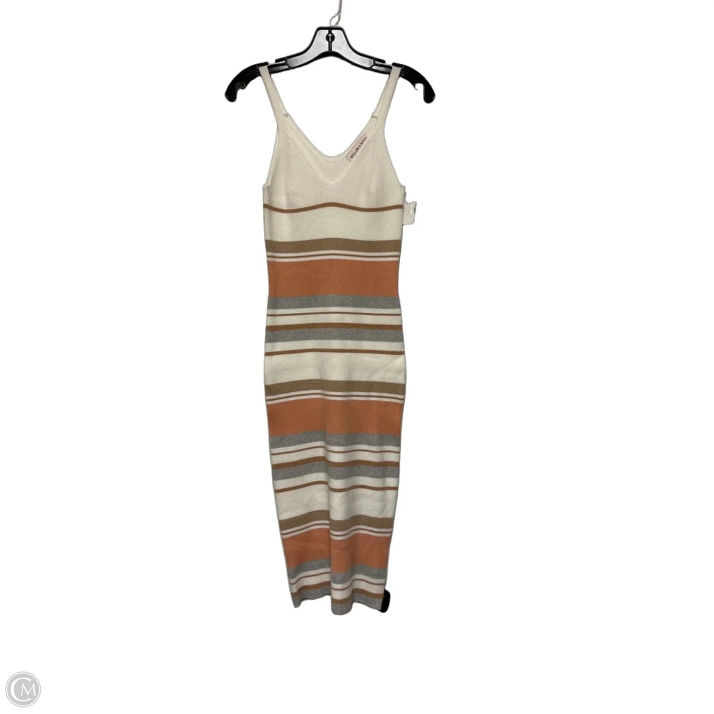 Dress Casual Midi By Clothes Mentor In Striped Pattern, Size: M