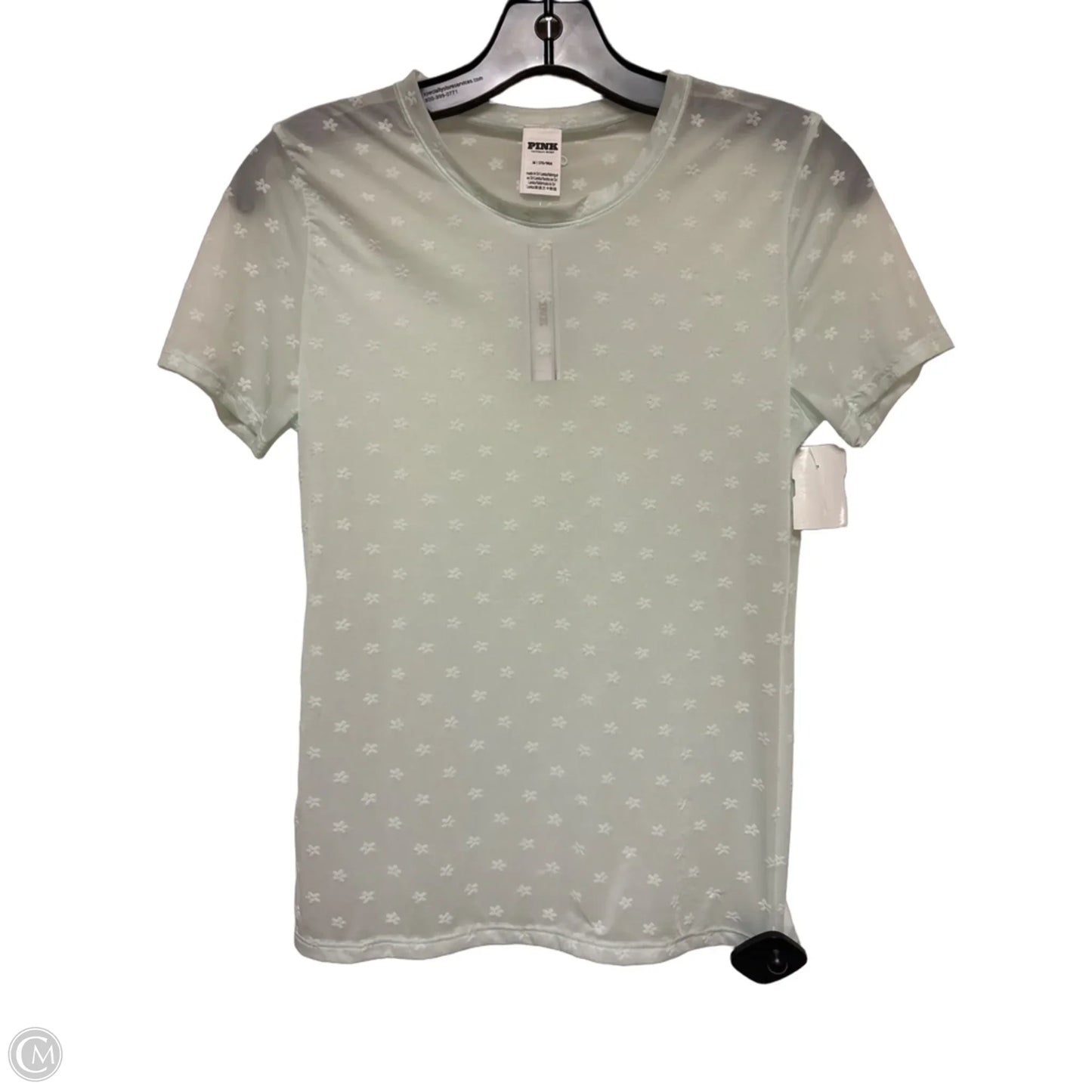 Top Short Sleeve By Pink In Green, Size: M
