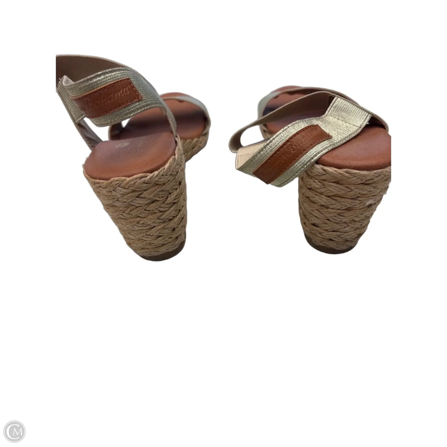 Sandals Heels Wedge By Tommy Bahama In Gold, Size: 7