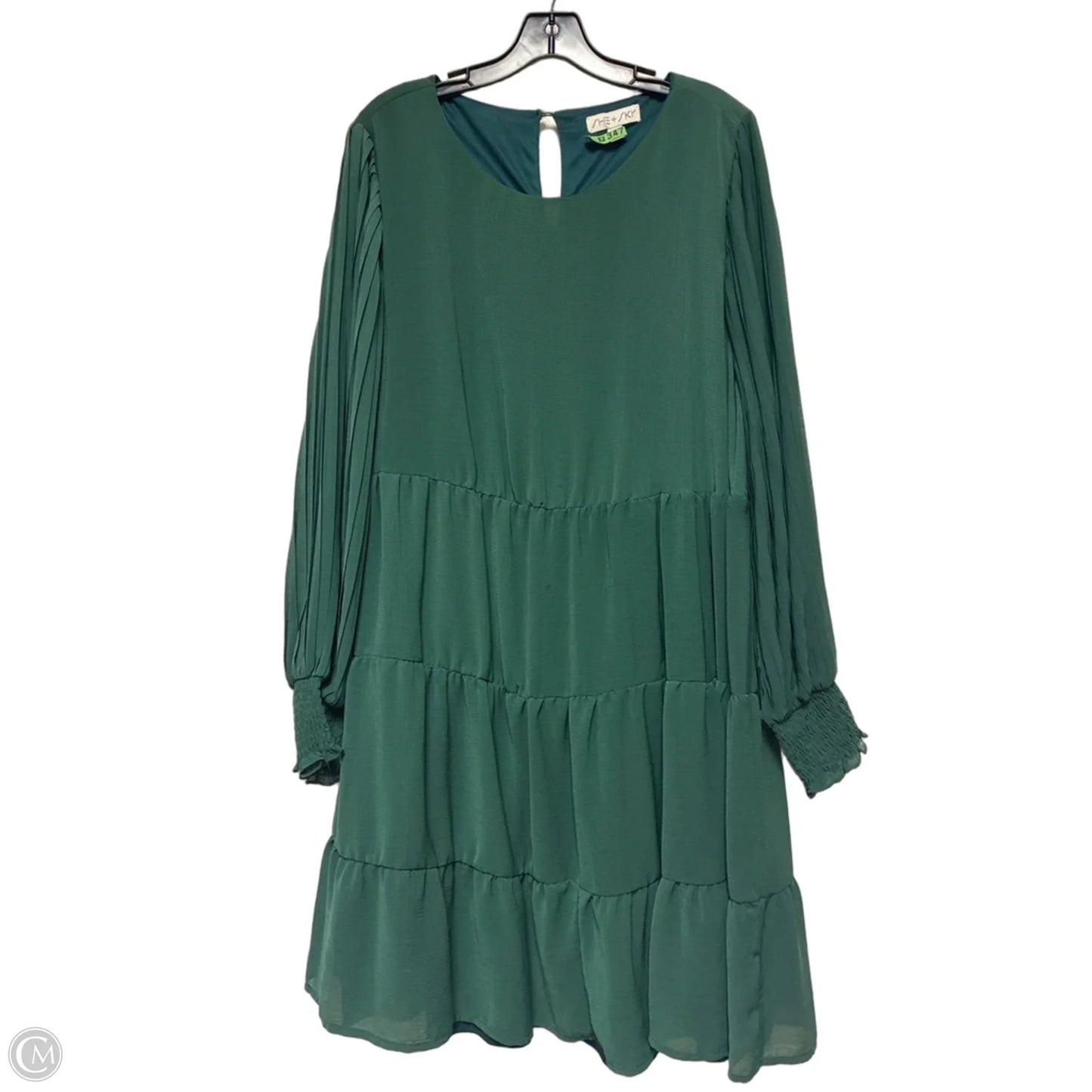 Dress Casual Short By She + Sky In Green, Size: 2x