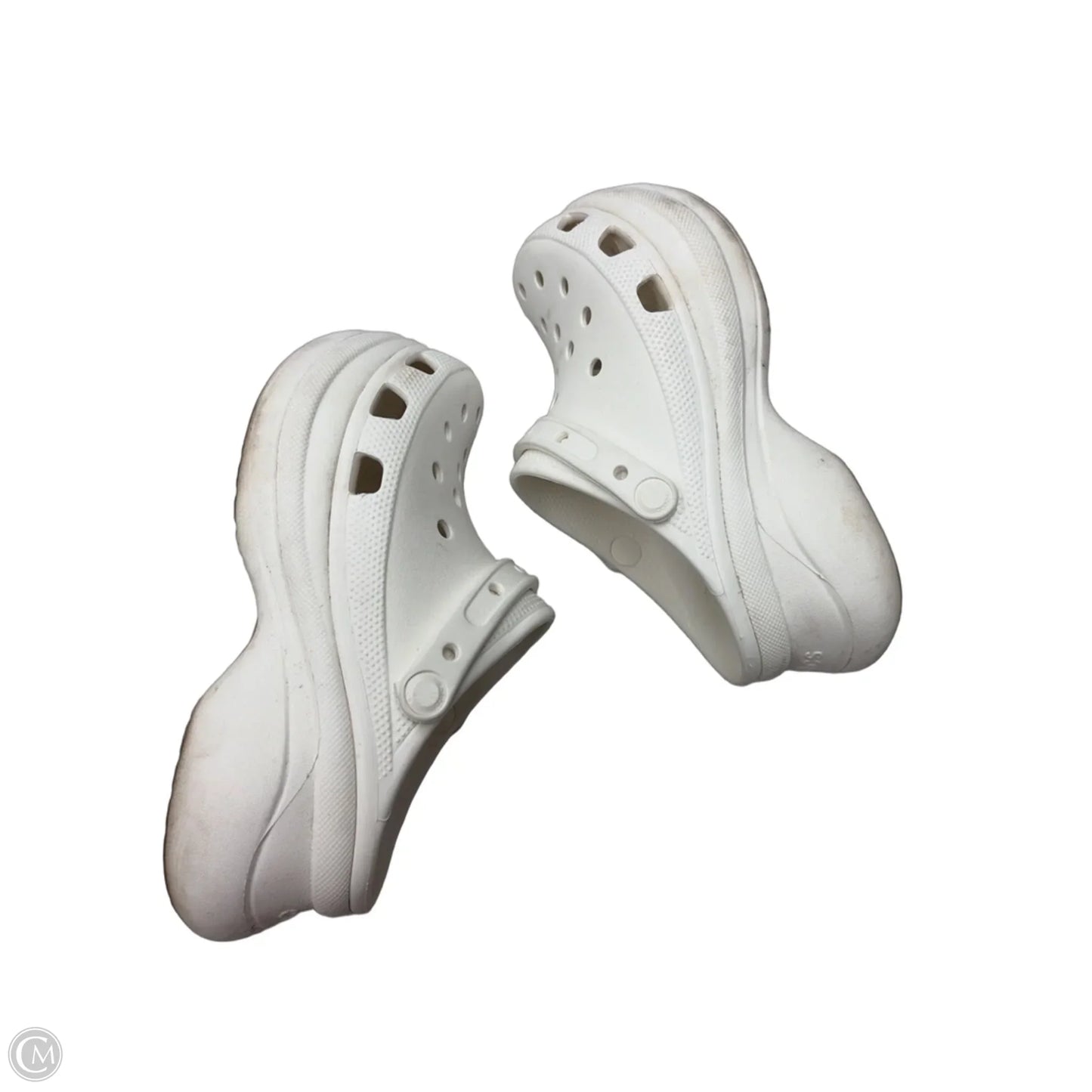 Shoes Heels Platform By Crocs In White, Size: 7