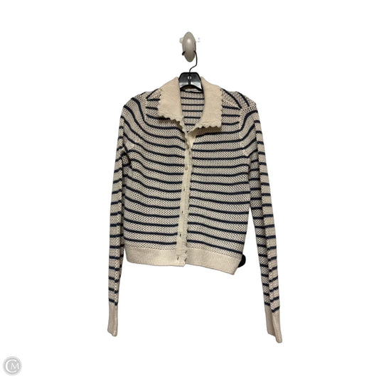 Sweater Cardigan By Abercrombie And Fitch In Striped Pattern, Size: M