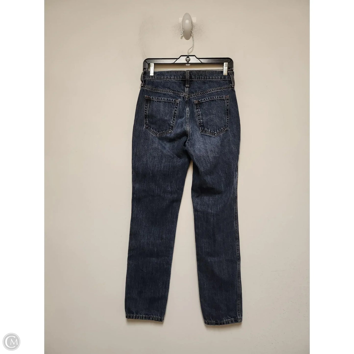 Jeans Straight By Banana Republic In Blue Denim, Size: 0