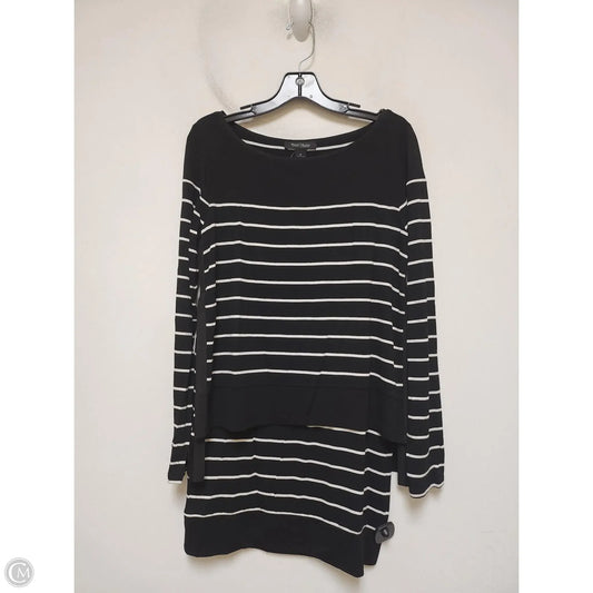 Top Long Sleeve By White House Black Market In Striped Pattern, Size: M