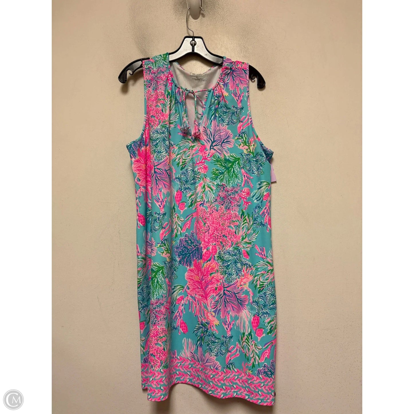 Dress Designer By Lilly Pulitzer In Blue & Pink, Size: Xl