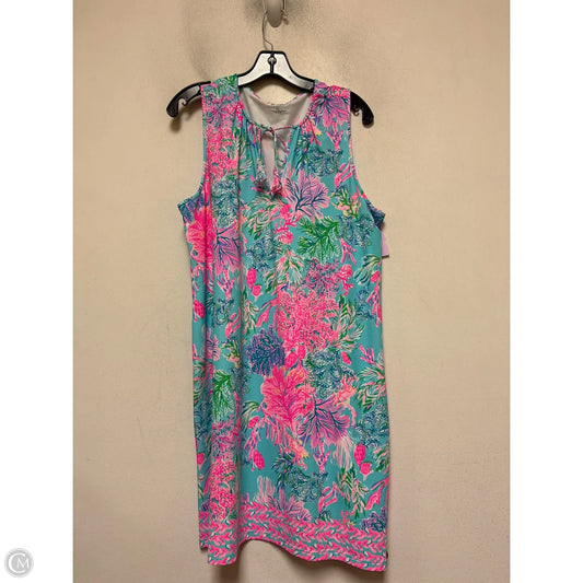 Dress Designer By Lilly Pulitzer In Blue & Pink, Size: Xl