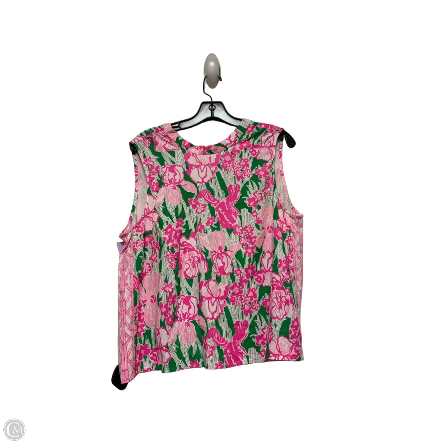 Top Sleeveless Designer By Lilly Pulitzer In Green & Pink, Size: L