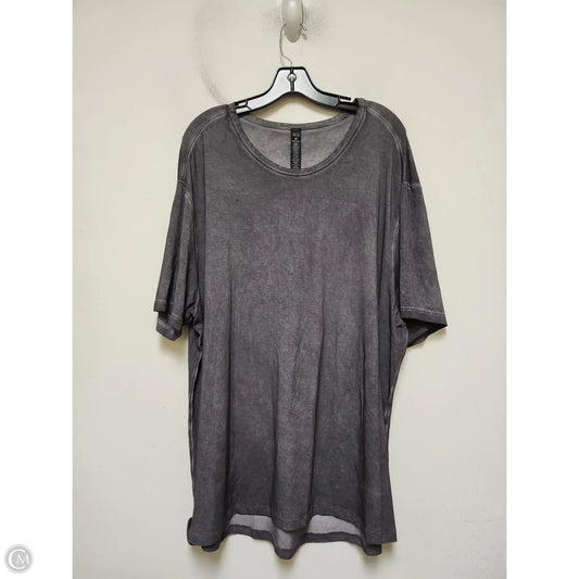 Athletic Top Short Sleeve By Lululemon In Grey, Size: 2x