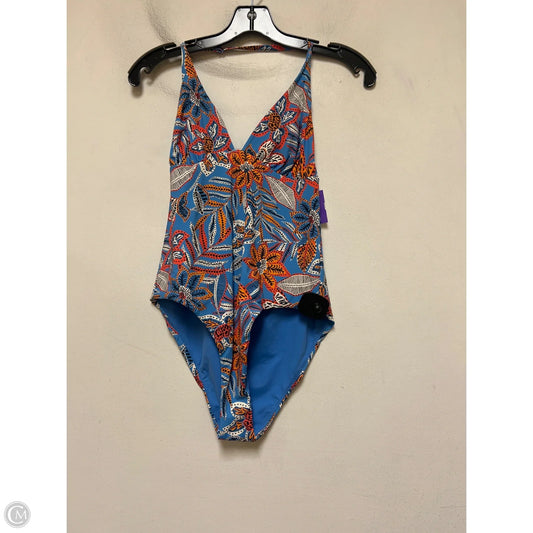 Swimsuit By Marine Layer In Blue & Orange, Size: L