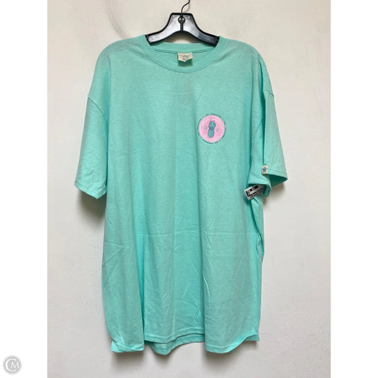 Top Short Sleeve Basic By Simply Southern In Aqua, Size: Xl