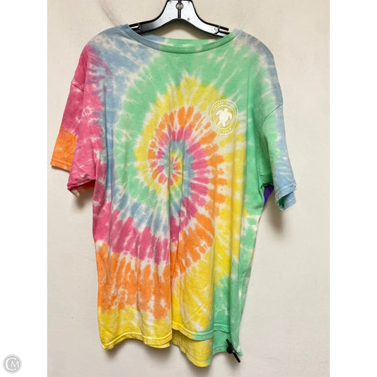 Top Short Sleeve Basic By Simply Southern In Tie Dye Print, Size: Xl