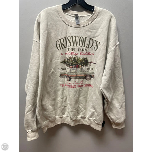 Sweatshirt Collar By Gildan In Tan, Size: Xl