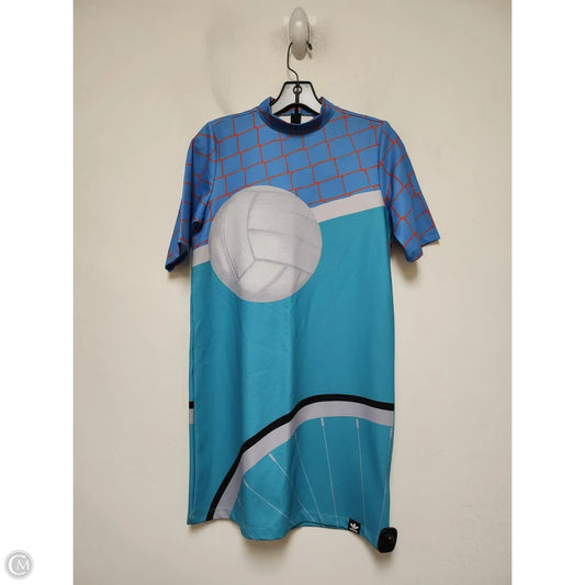 Athletic Dress By Adidas In Blue & Green, Size: S