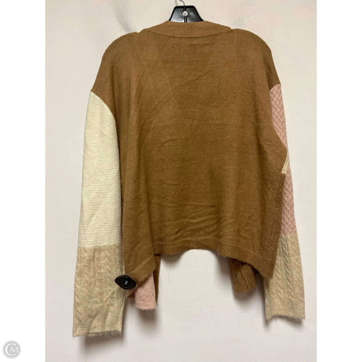 Sweater By Beachlunchlounge In Brown & Cream, Size: L