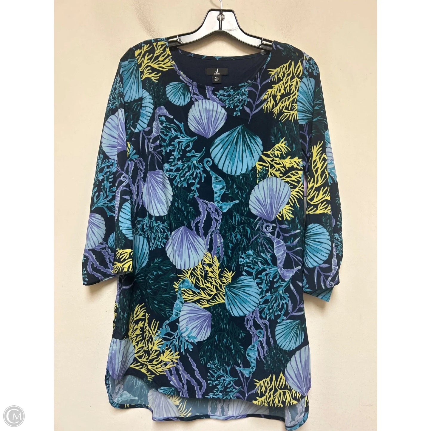 Top Short Sleeve Designer By Jason Wu In Tropical Print, Size: Xxs