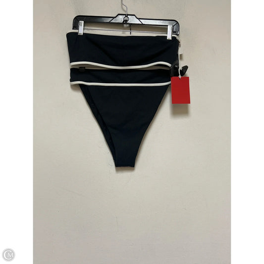 Swimsuit 2pc By Clothes Mentor In Black & White, Size: L