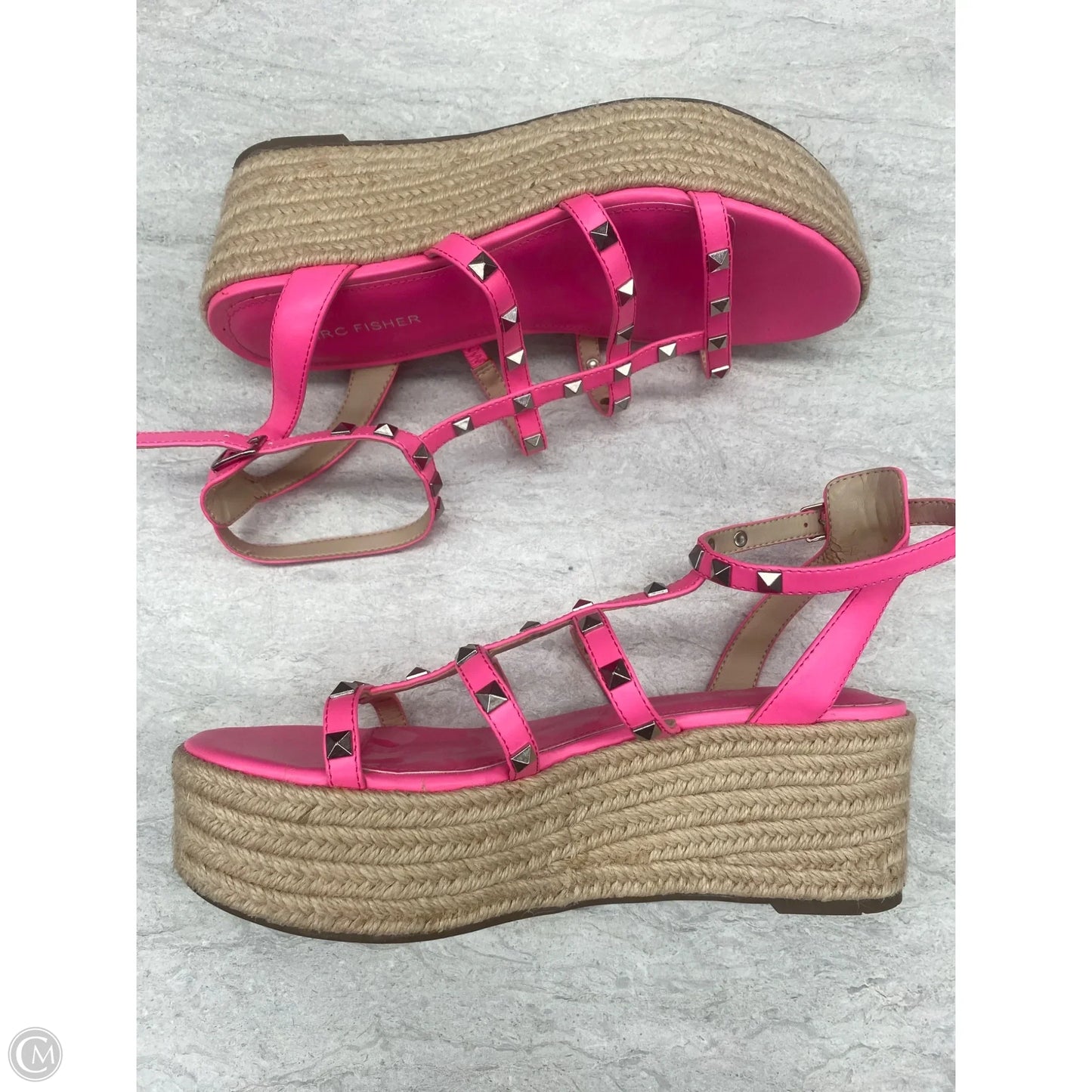 Sandals Heels Platform By Marc Fisher In Pink, Size: 8