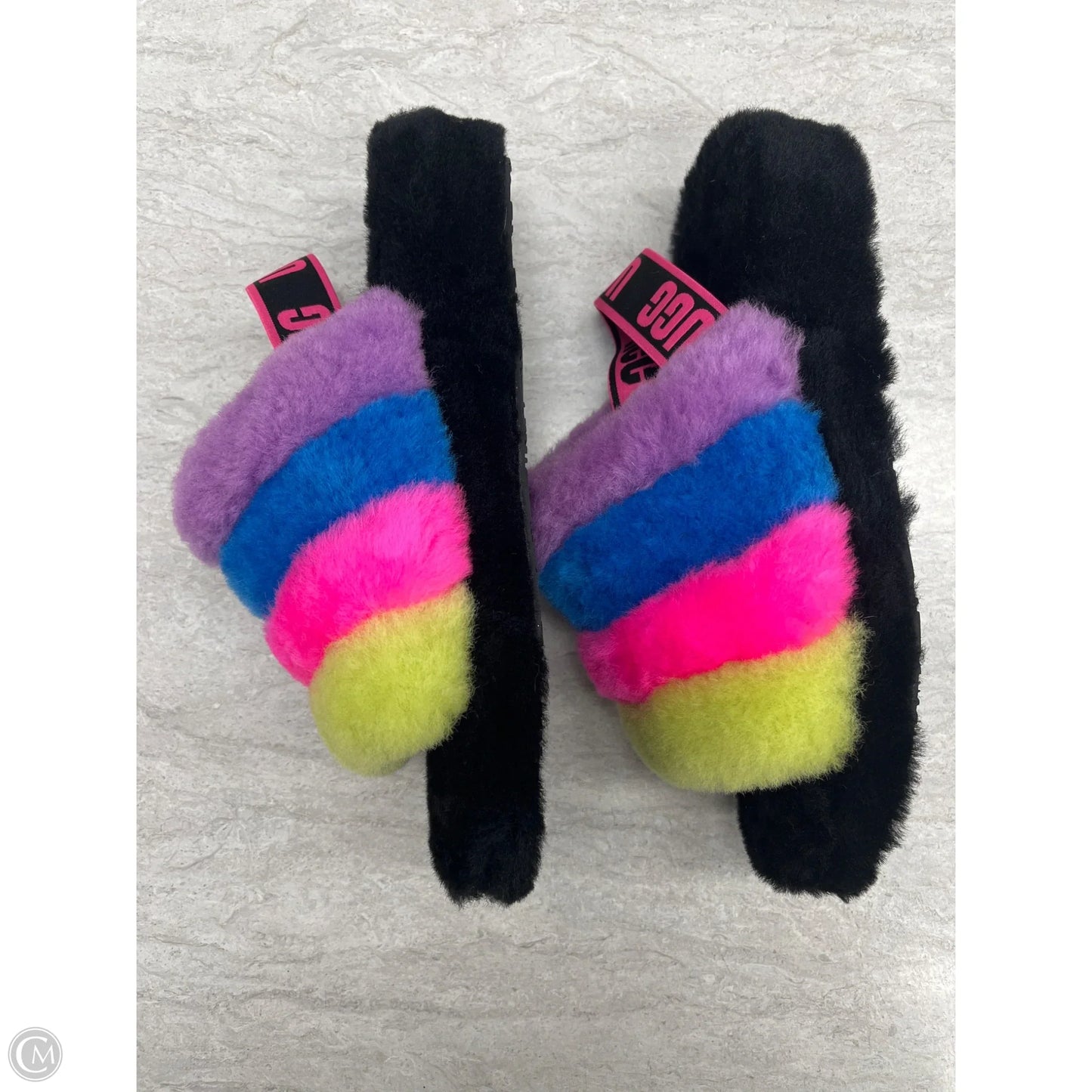 Slippers Designer By Ugg In Rainbow Print