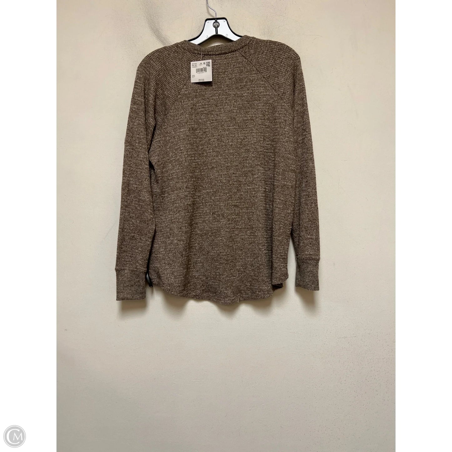 Top Long Sleeve By American Eagle In Brown, Size: S
