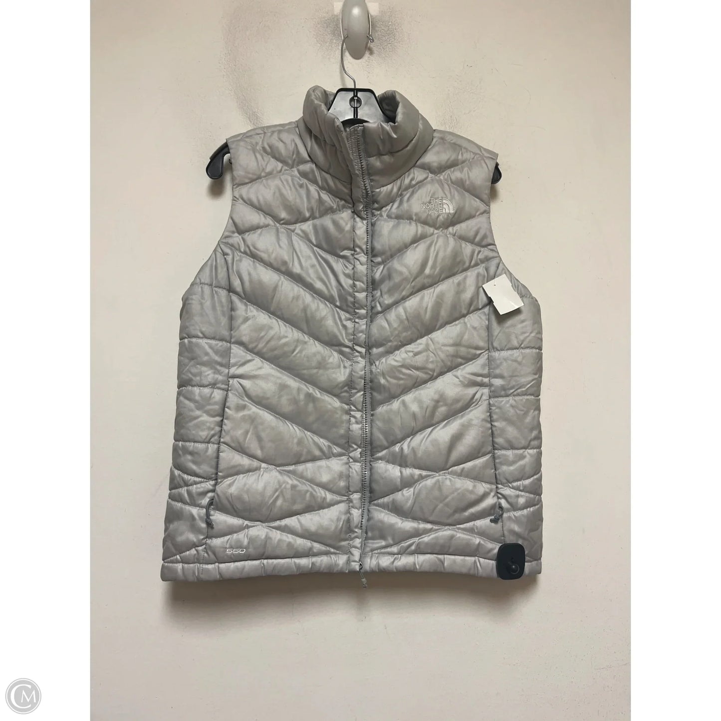 Vest Puffer & Quilted By The North Face In Grey, Size: L