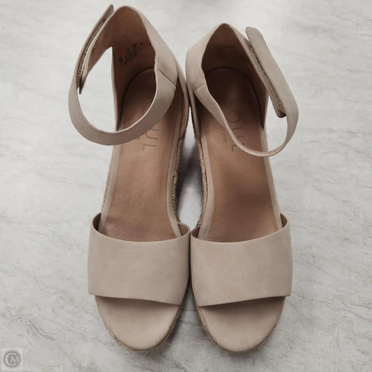 Sandals Heels Wedge By Naturalizer In Tan, Size: 8