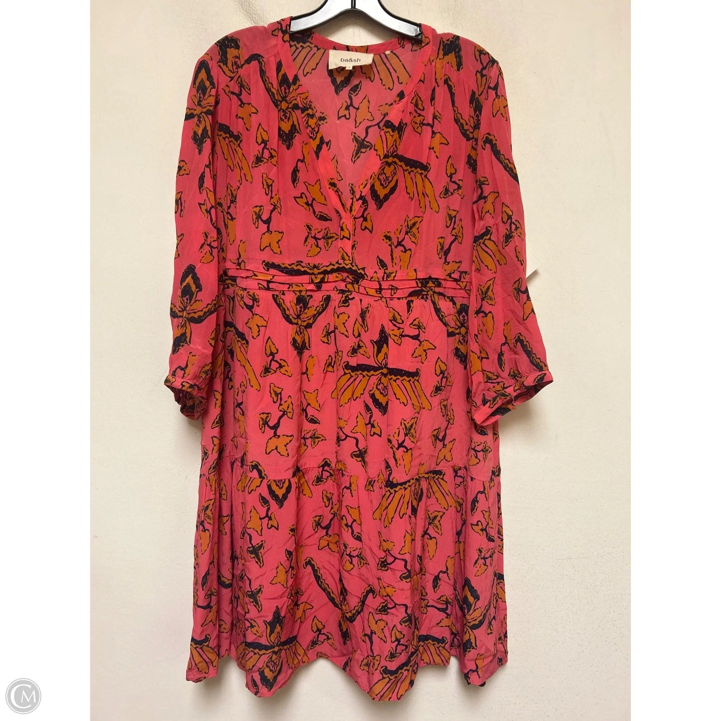 Dress Casual Short By Clothes Mentor In Orange & Pink, Size: L