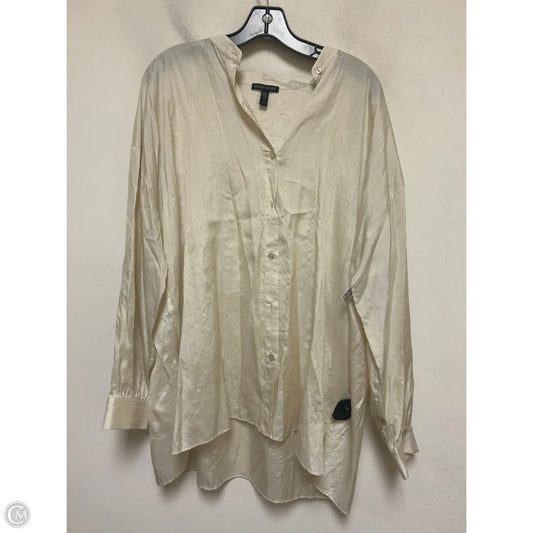 Top Long Sleeve By Eileen Fisher In Cream, Size: L