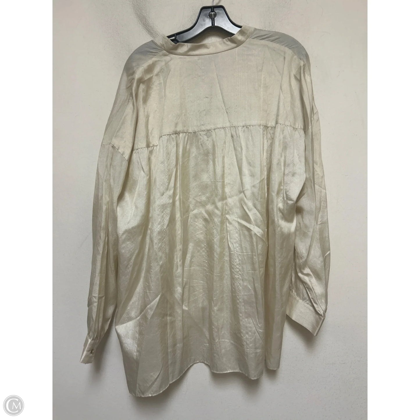 Top Long Sleeve By Eileen Fisher In Cream, Size: L