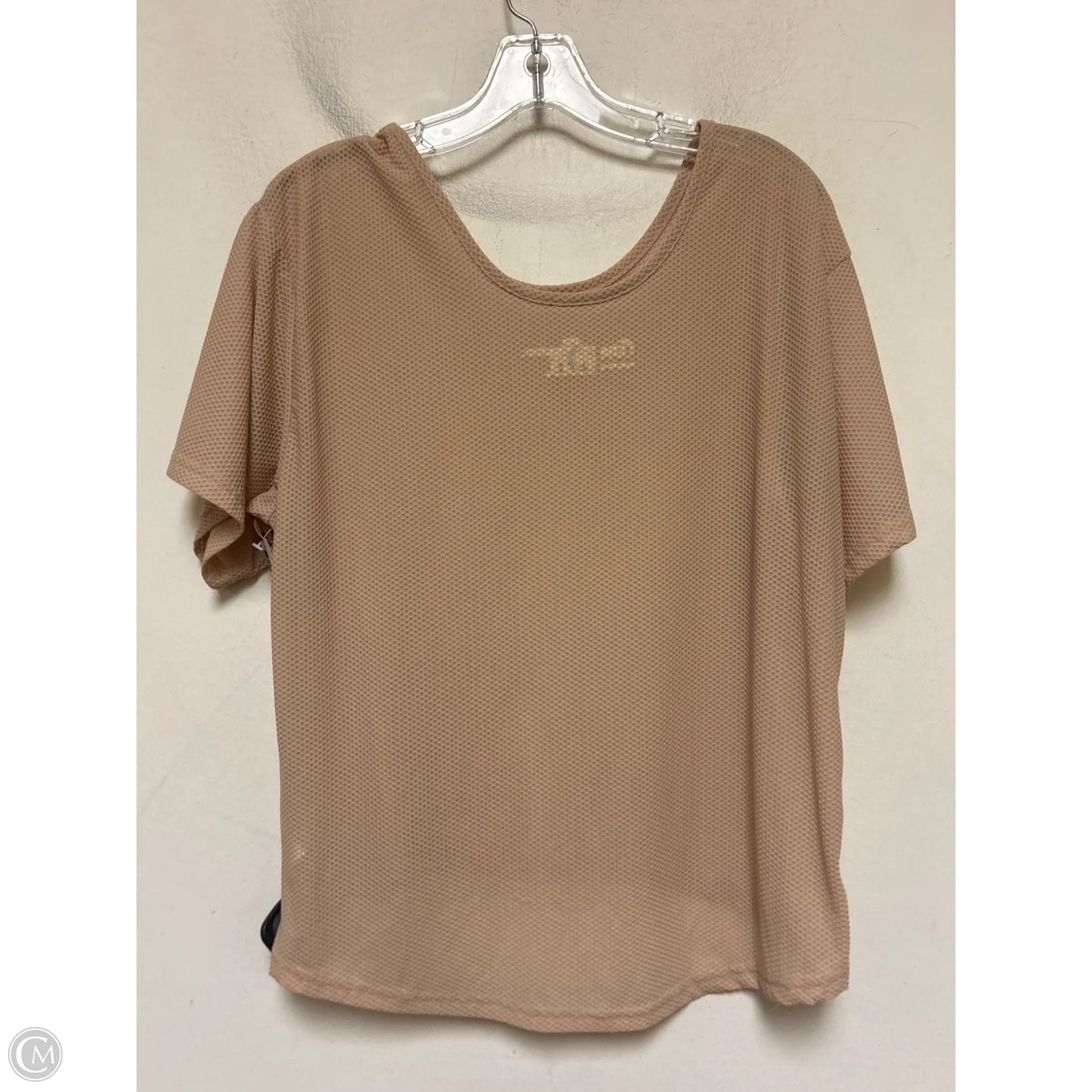 Athletic Top Short Sleeve By Zyia In Tan, Size: S