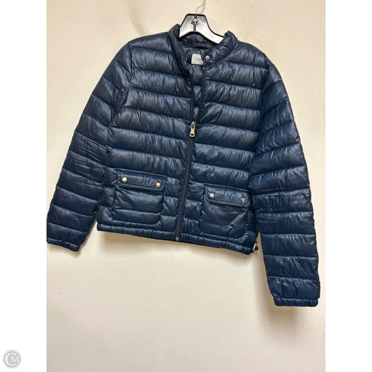 Jacket Puffer & Quilted By Calvin Klein In Navy, Size: S